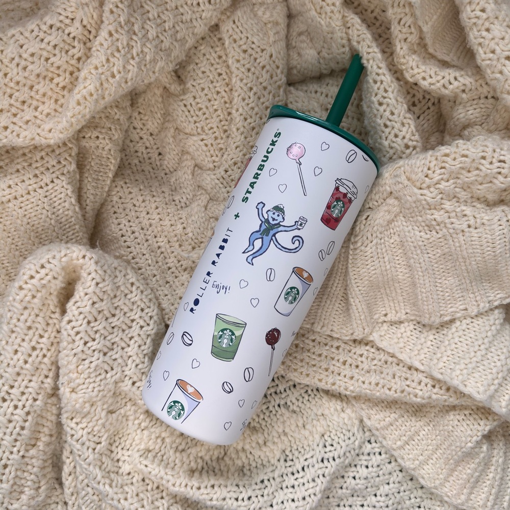 Coffeehouse Bonanza Starbucks x Roller Rabbit 24-Ounce Stainless Steel Cup